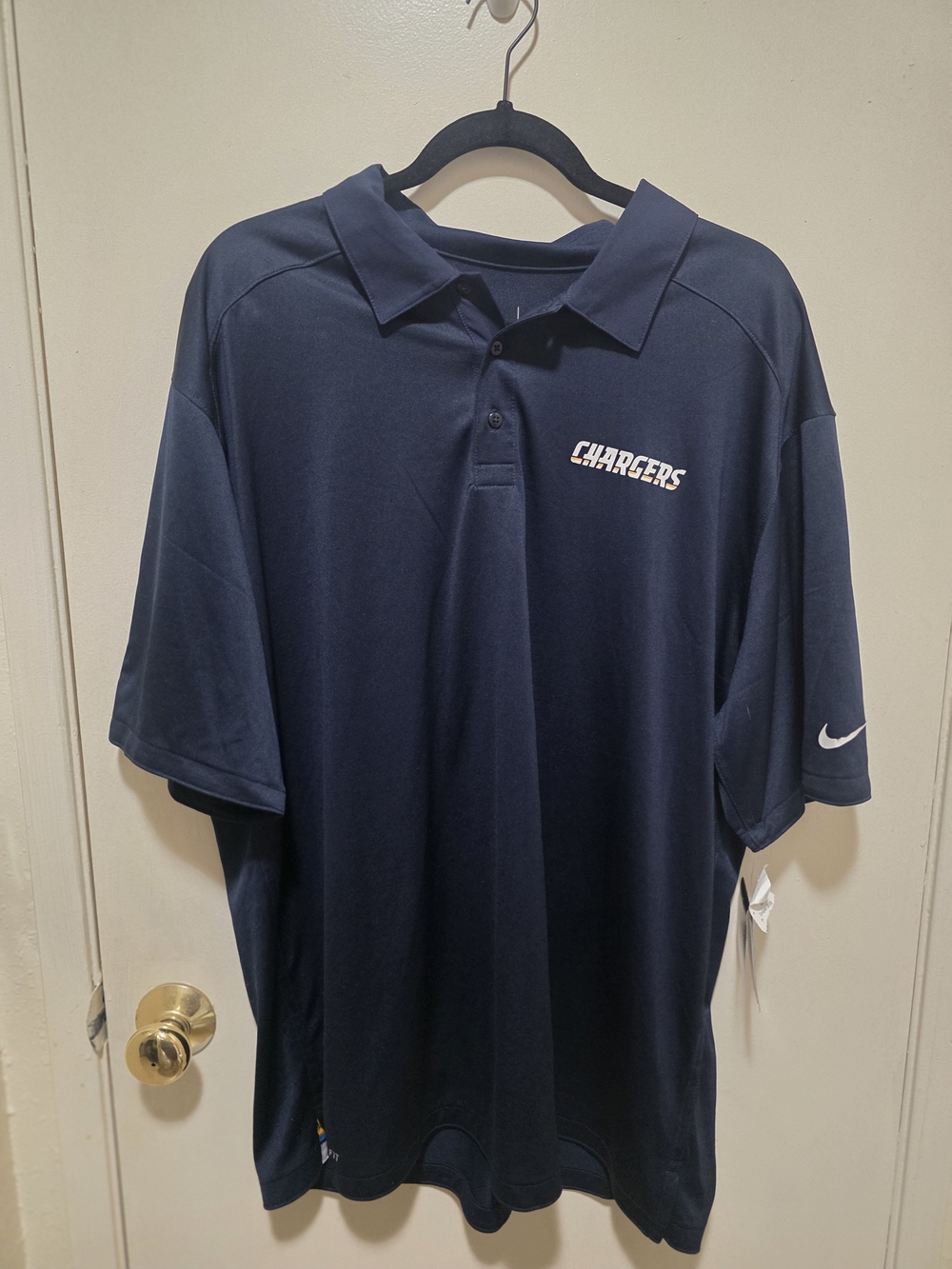 Nike Men's Navy Chargers Polo Shirt